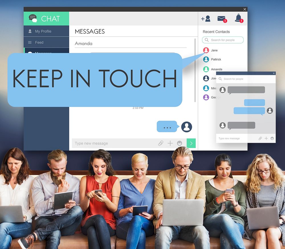 Keep in Touch Follow Communication Connect Concept