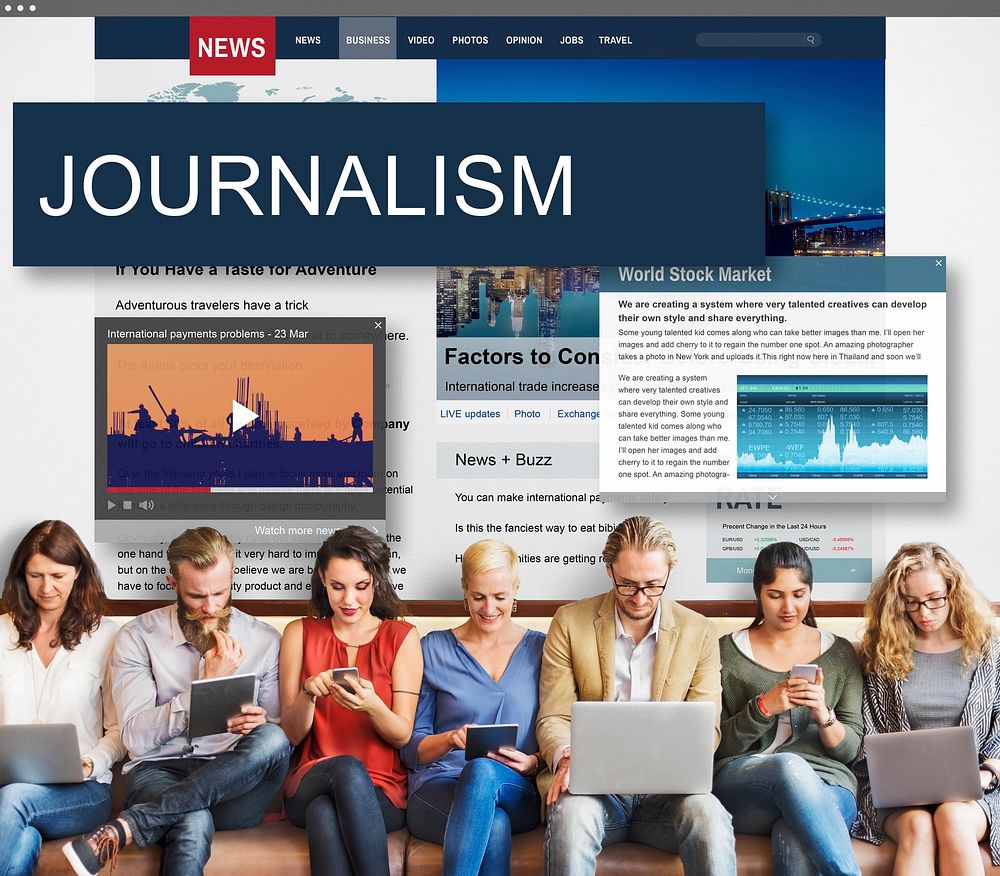 Media Journalism Global Daily News Content Concept