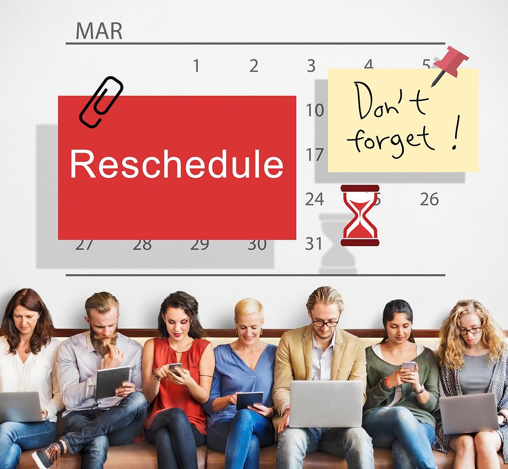 Reschedule Calendar Plan Planning Organizer Concept