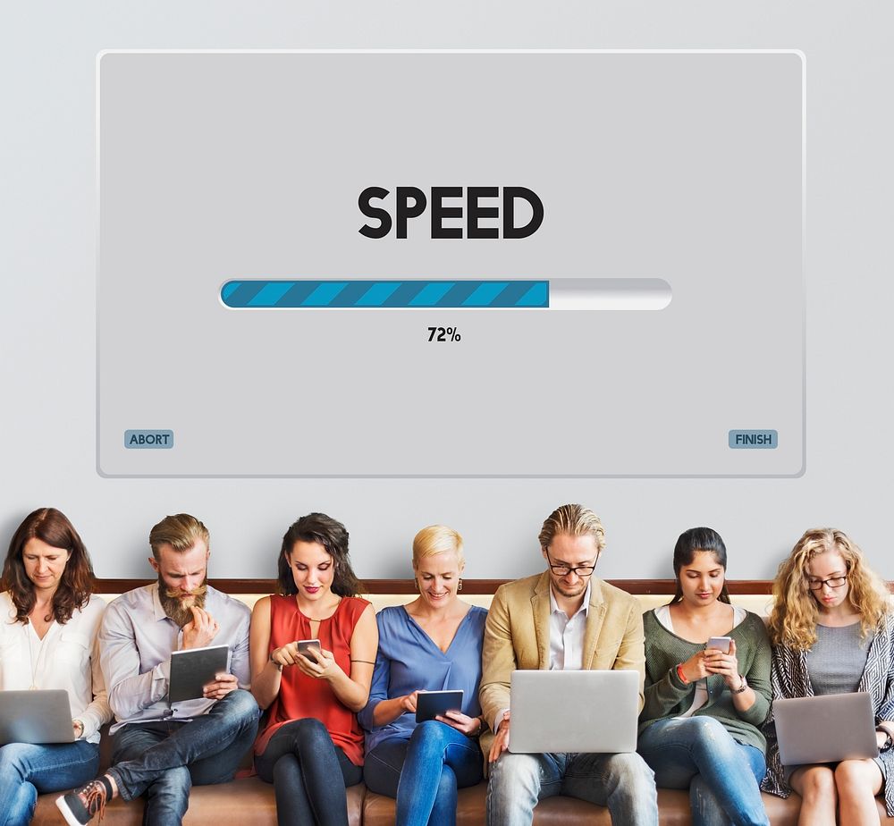 Speed Progress Bar Icon Technology Concept