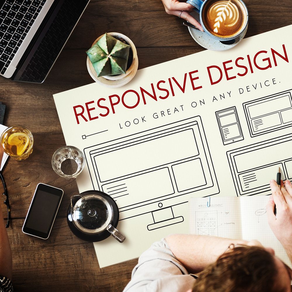 Responsive Design Layout Webpage Template Concept