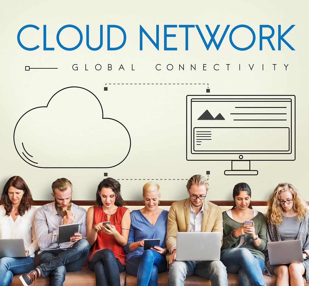 Cloud Network Global Connectivity Share Concept