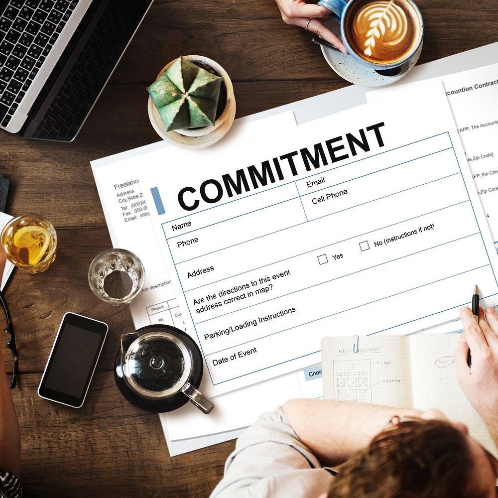 Commitment Contract Legal Document Concept