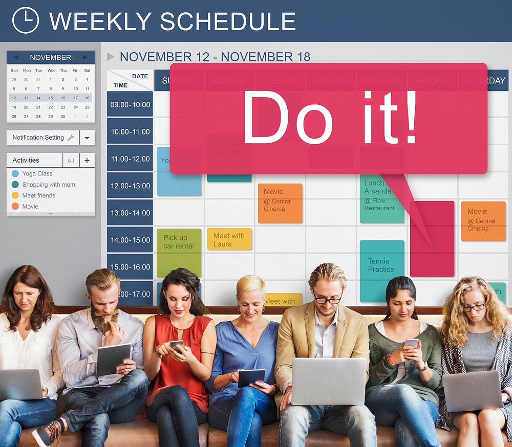 Do It Encouragement Reminder Schedule Calendar Concept