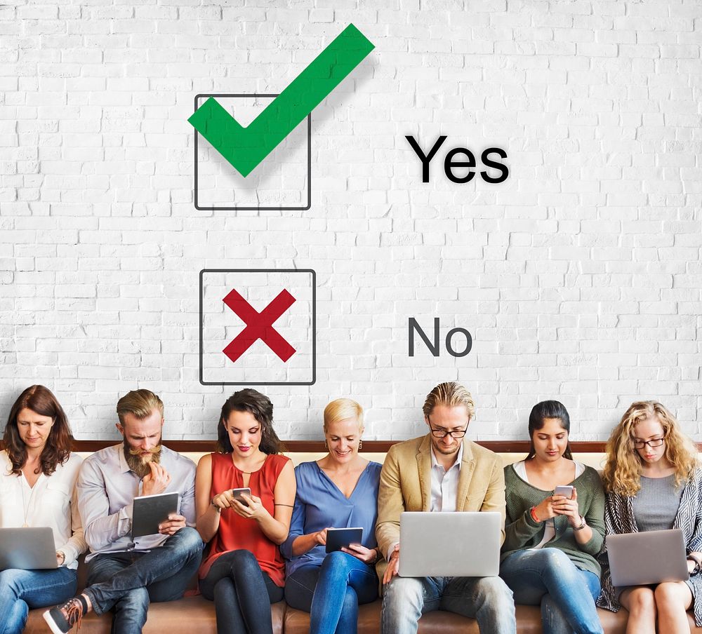 Choices Tick Yes No Choose Mark Decision Graphic Concept