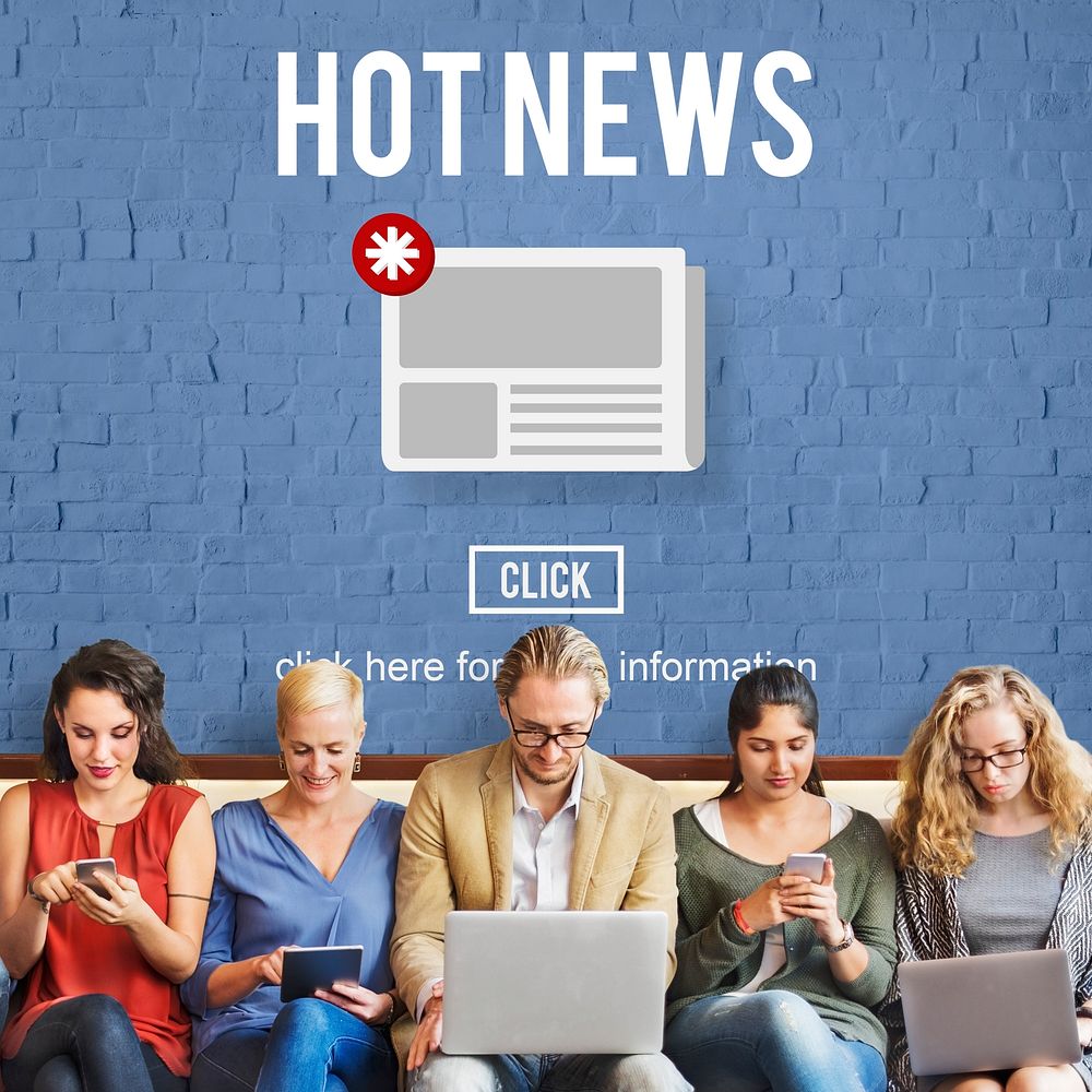 Hot News Newsletter Announcement Daily Concept