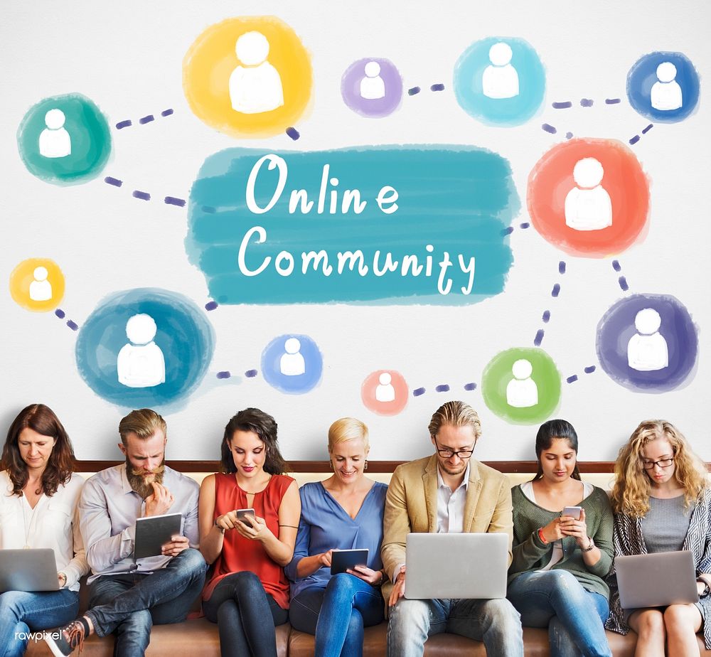Online Community Sharing Communication Society Concept