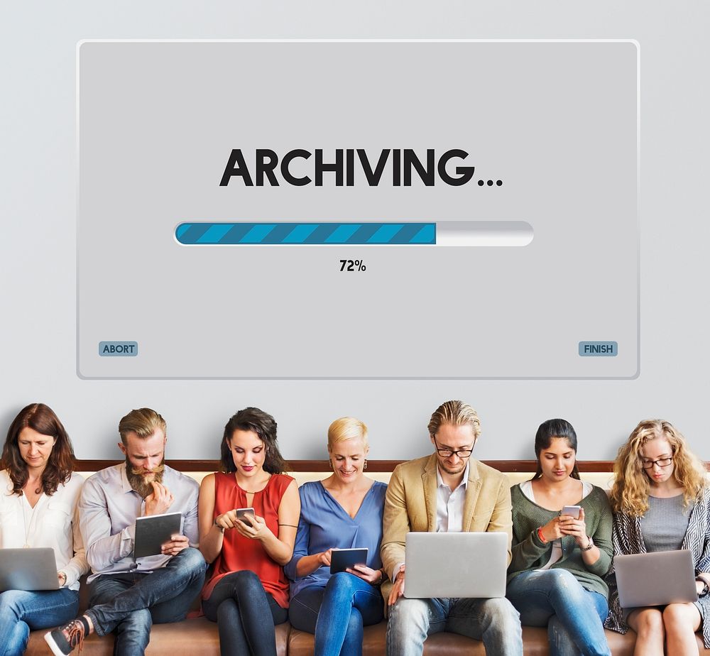 Connection Data Streaming Download Archiving Concept