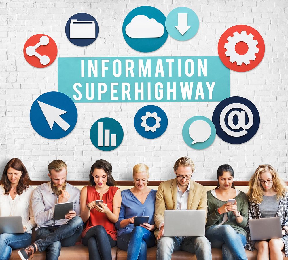 Information Superhighway Online Network Connect Concept