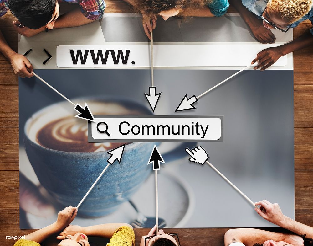 Community Group Website Web Page Online Technology Concept