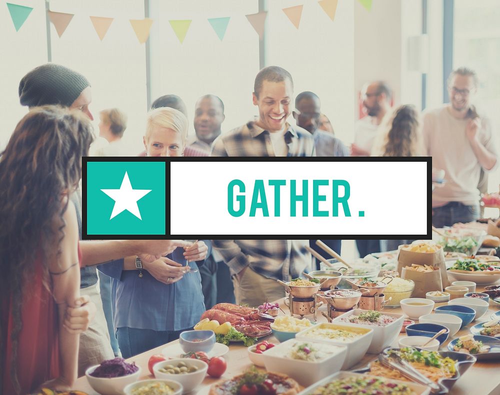 Gather Gathering Community Society Corporate Teamwork Concept