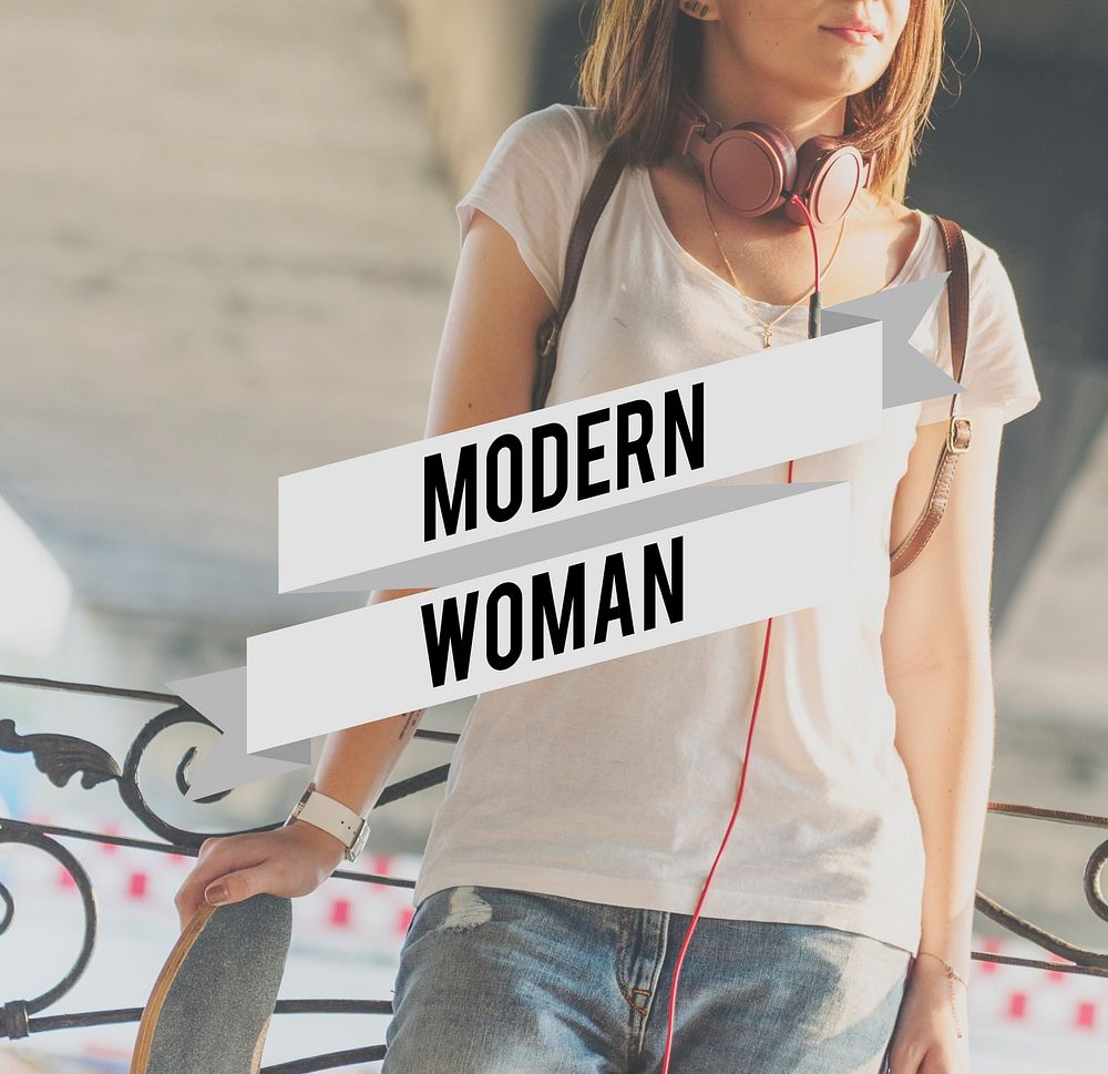 Modern Woman Contemporary Girl Lady Living Concept