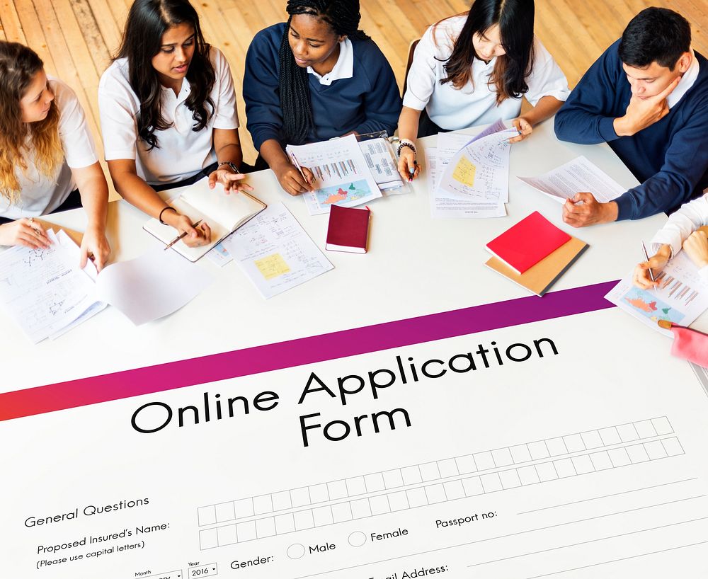 Online Application Form College Concept