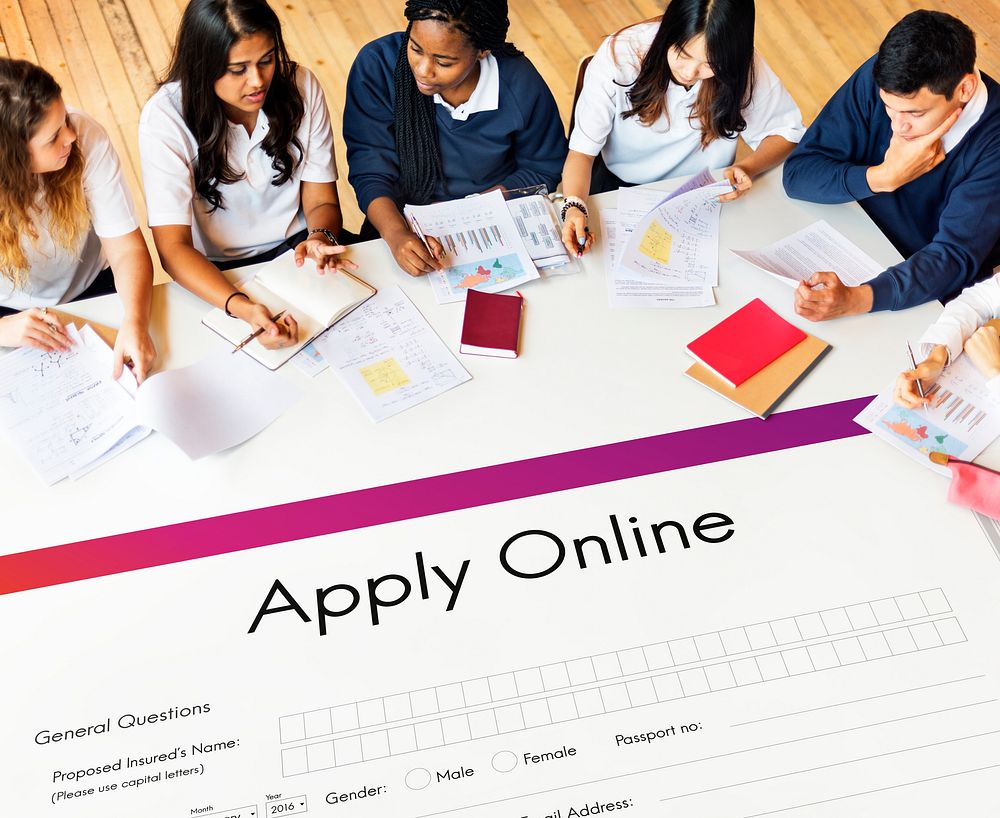 Apply Online Application College Form Concept