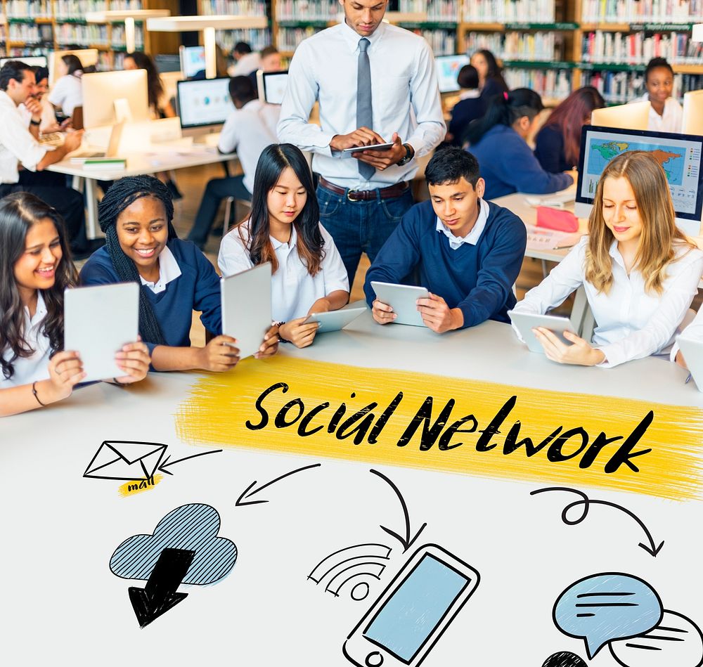 Social Media Connection Communication Friends Concept