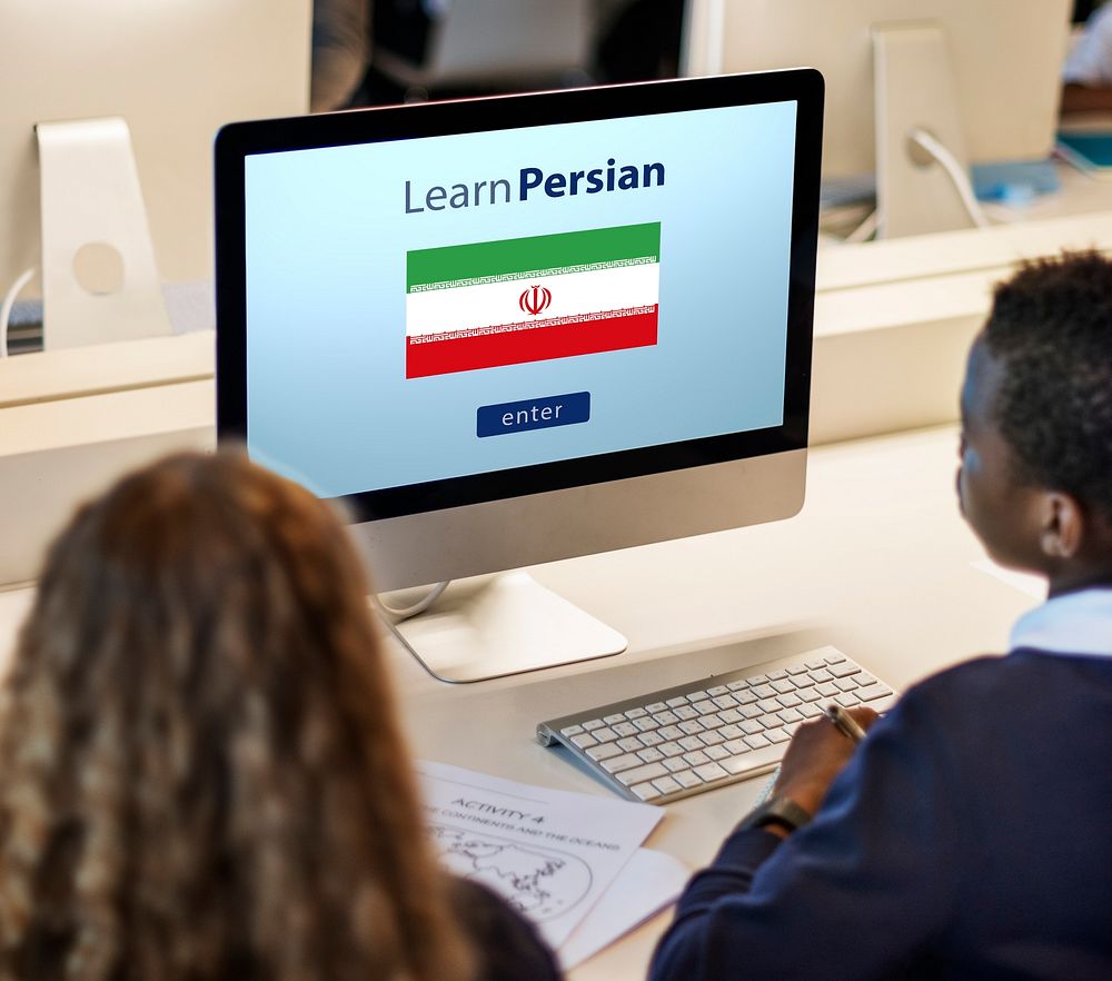 Learn Persian Language Online Education Concept