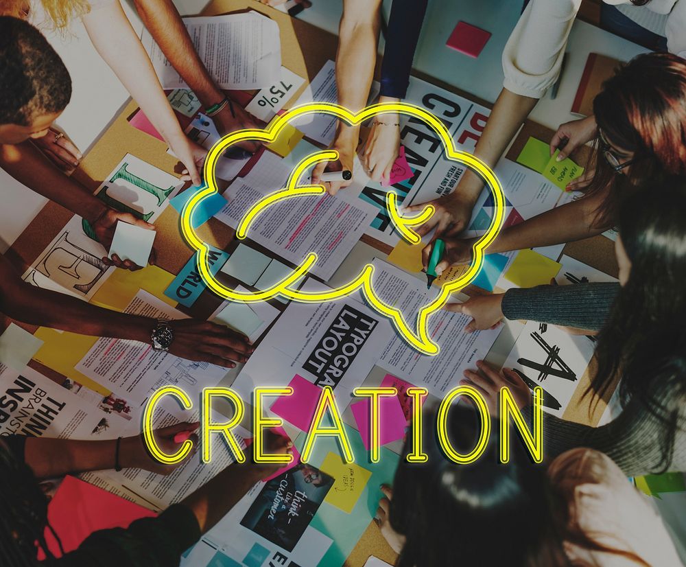 Creation Brainstorming Ideas Creation Cloud Graphic Concept