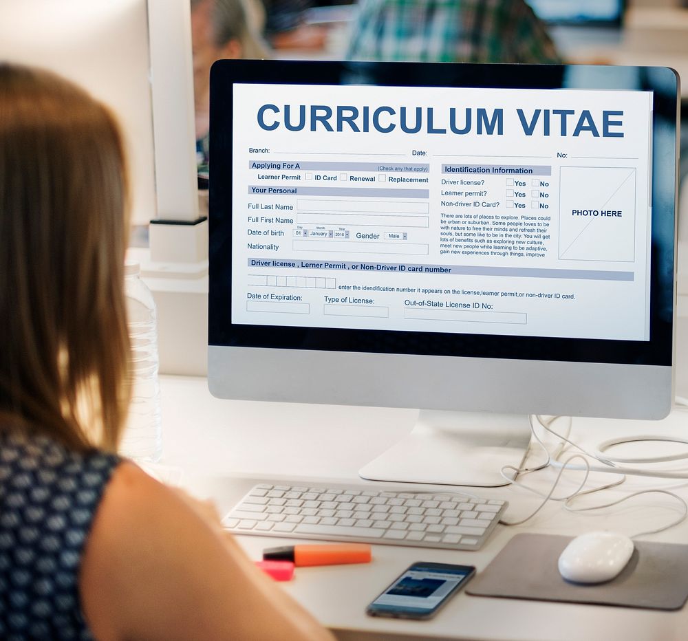 Curriculum Vitae Resume Job Application Concept
