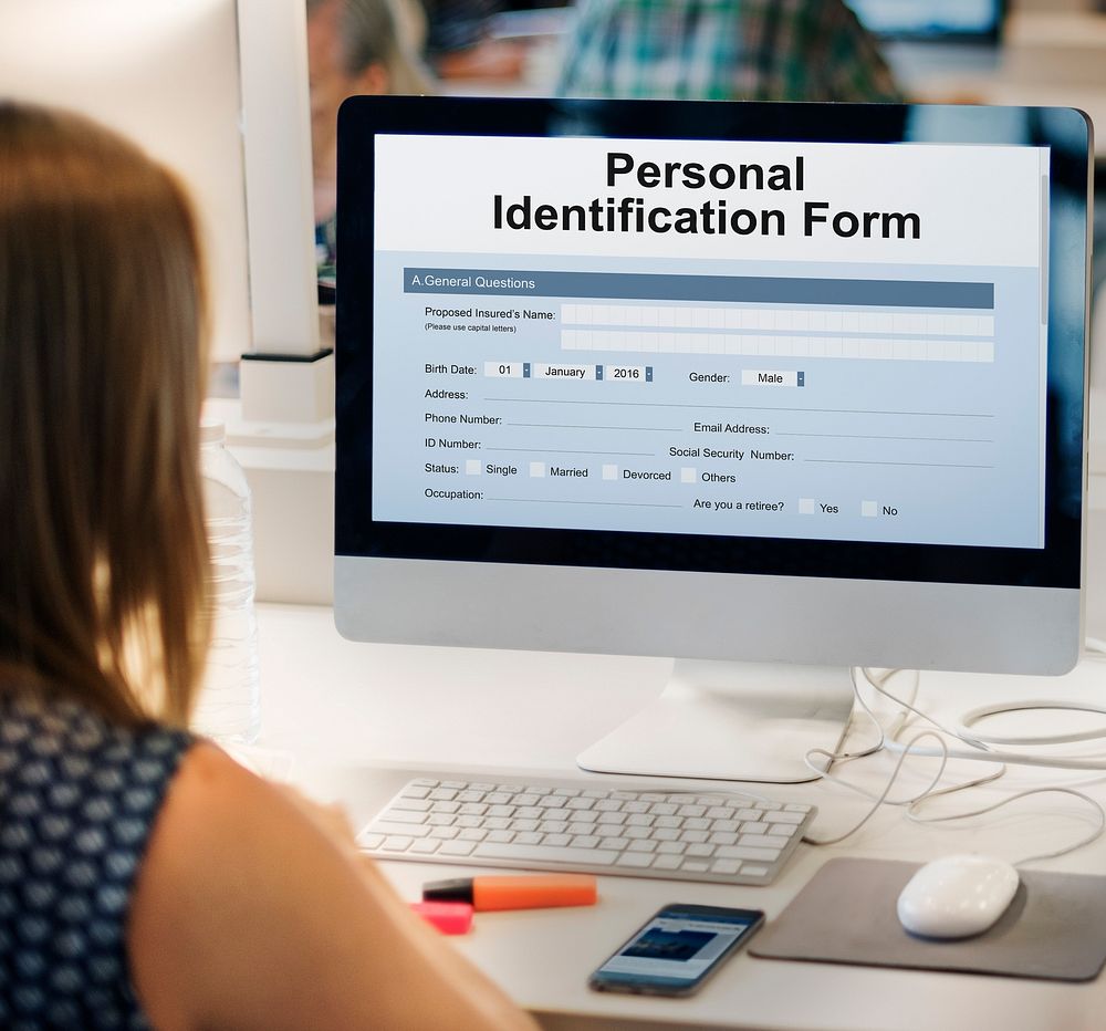 Personal Identification ID Form Concept