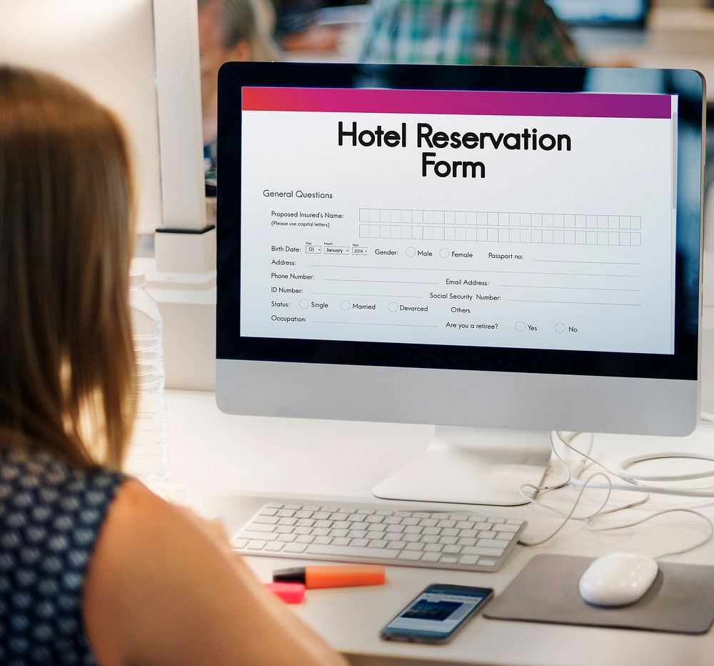 Hotel Booking Reservation Form Concept