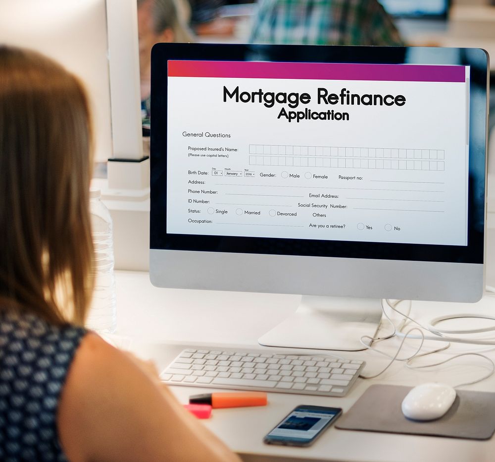Mortgage Refinance Application Form Concept