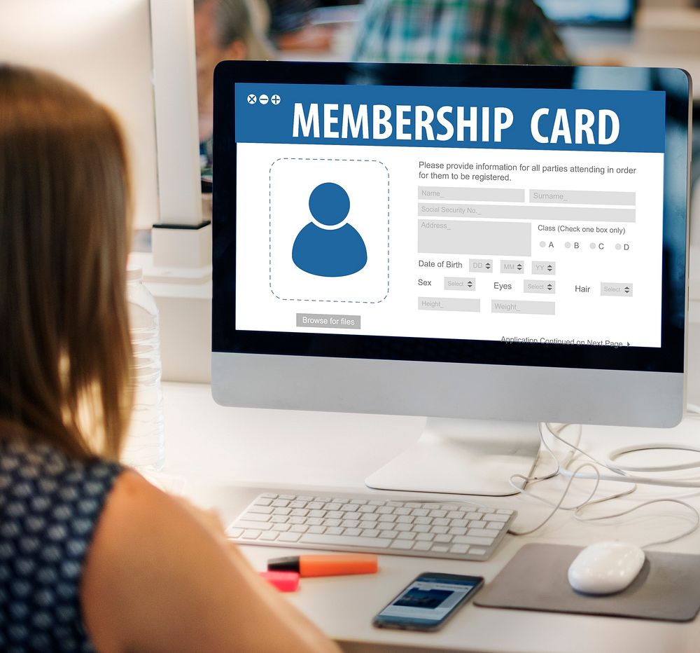 Authorization Membership Card Identification Data Information License Concept