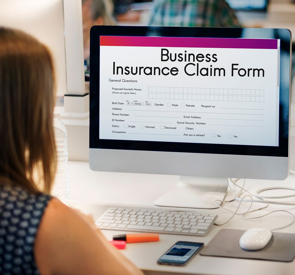 Business Insurance Claim Form Document Concept