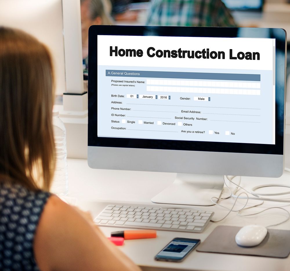 Home Construction Loan Document Form Concept