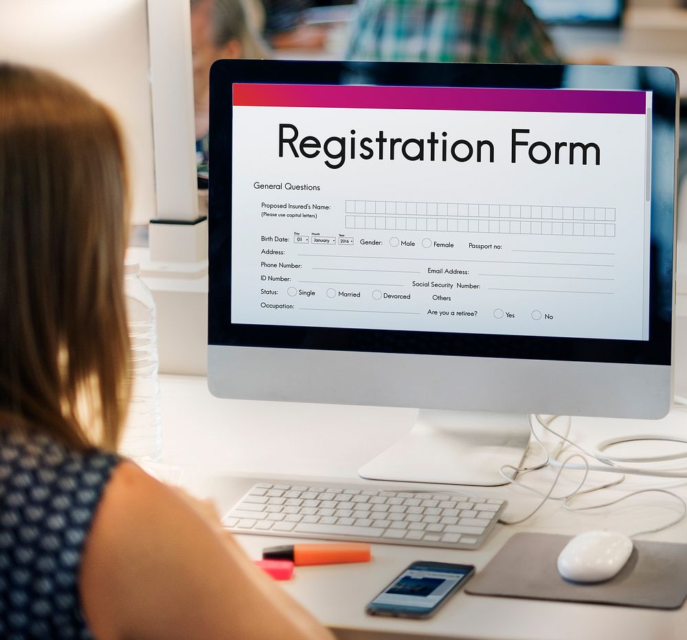 Registration Application Paper Form Concept