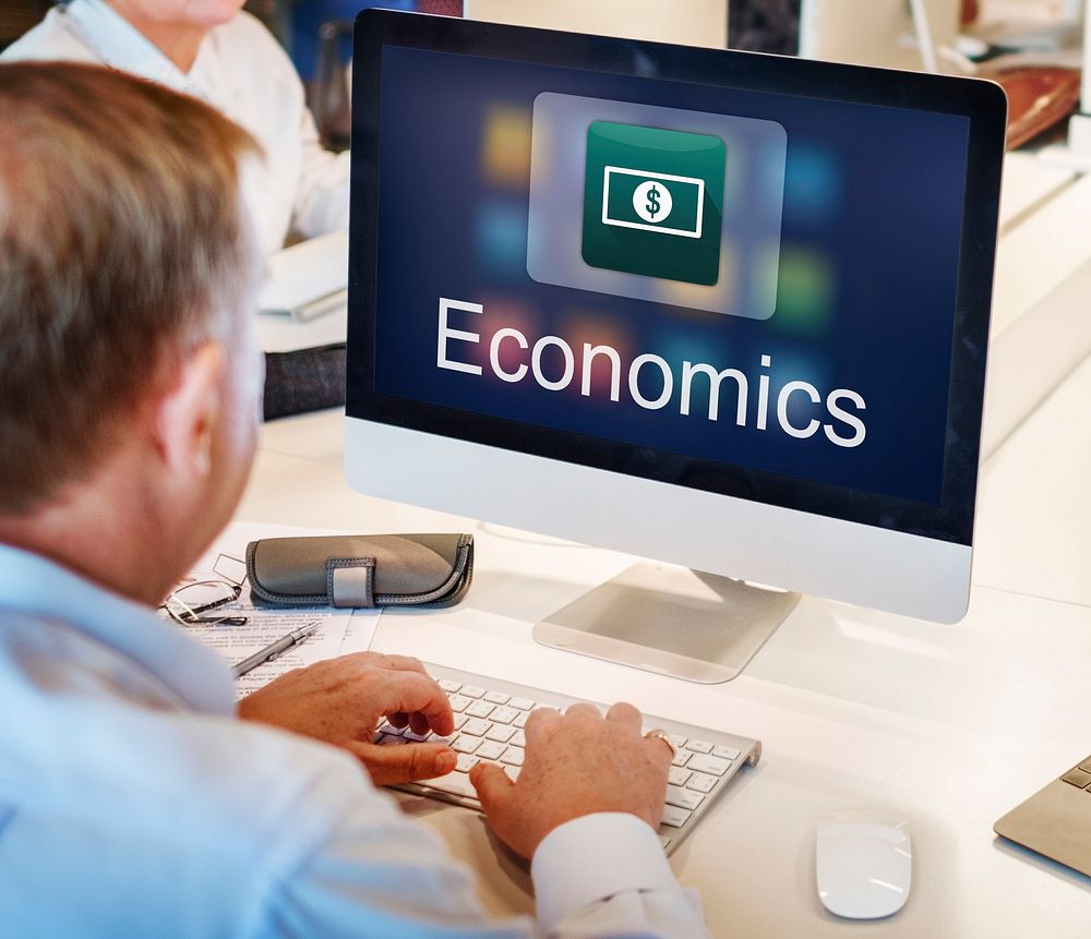 Electronic E-Banking Investment Economics Concept
