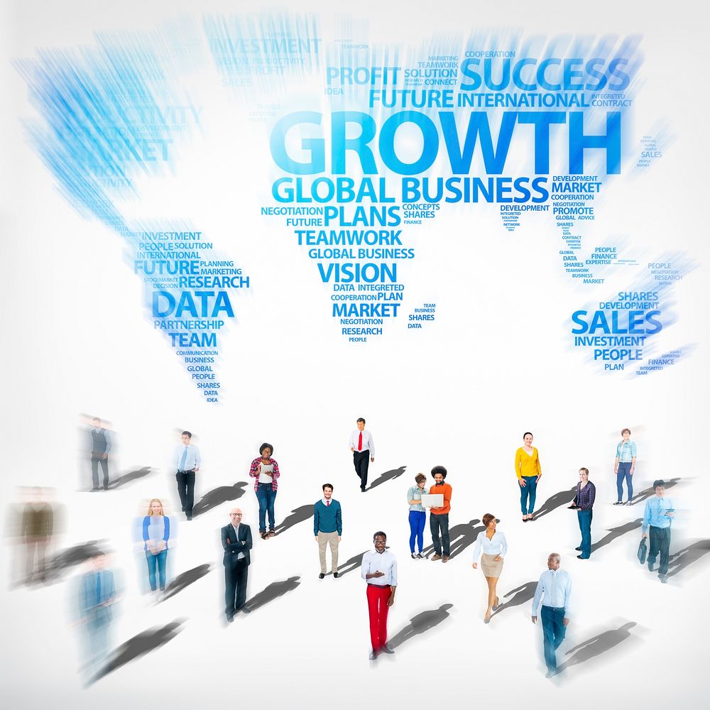 Global Business Success Growth Investment Diverse Ethnic Concept