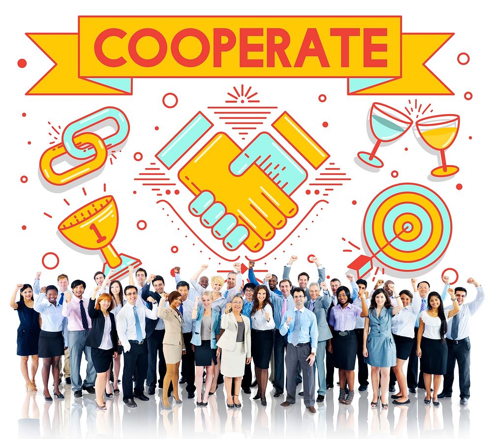 Cooperate Together Team Teamwork Partnership Concept