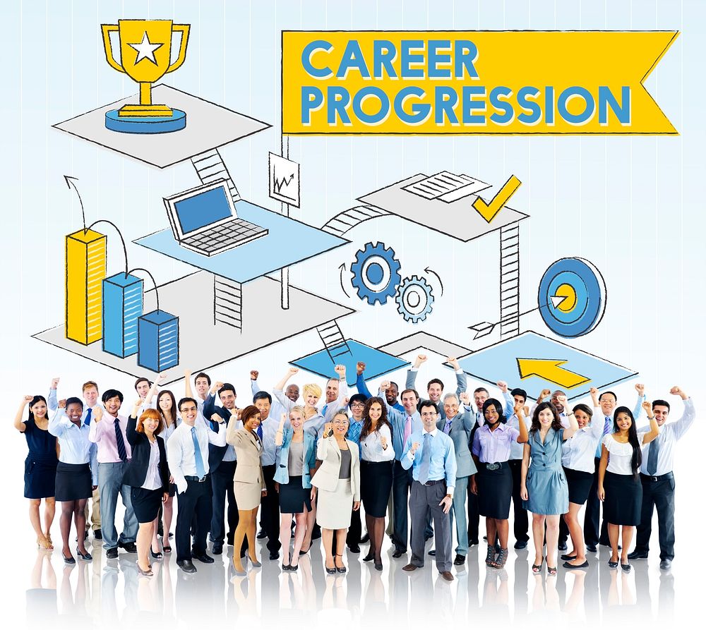 Career Progression Promotion Achievement Success Concept