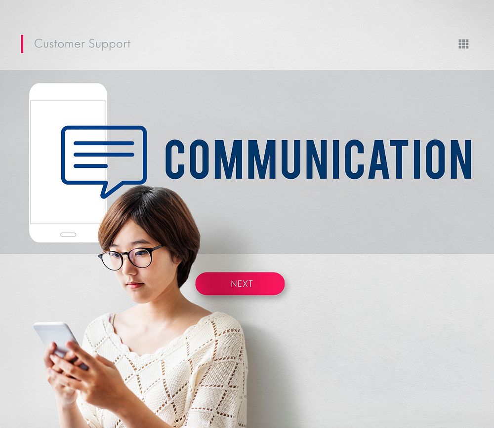 Customer Mobile Communication Speech Bubble Concept
