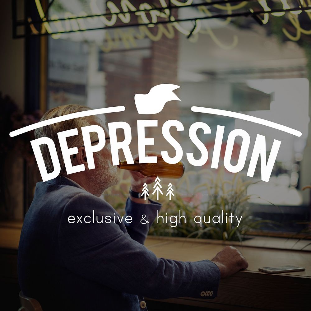Depression Sadness Frustration Symptoms Recession Concept