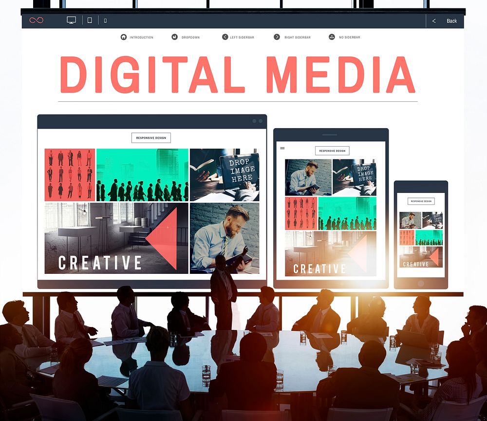 Digital Media Network Multimedia Technology Concept