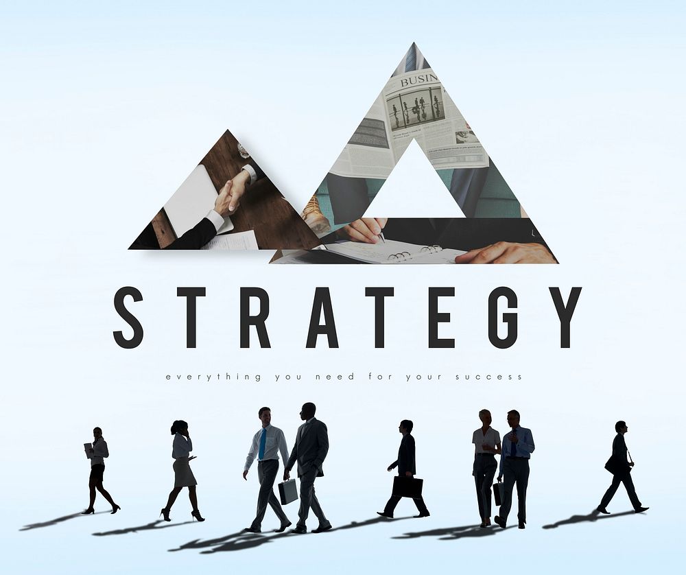 Triangle shaped abstract design business concept