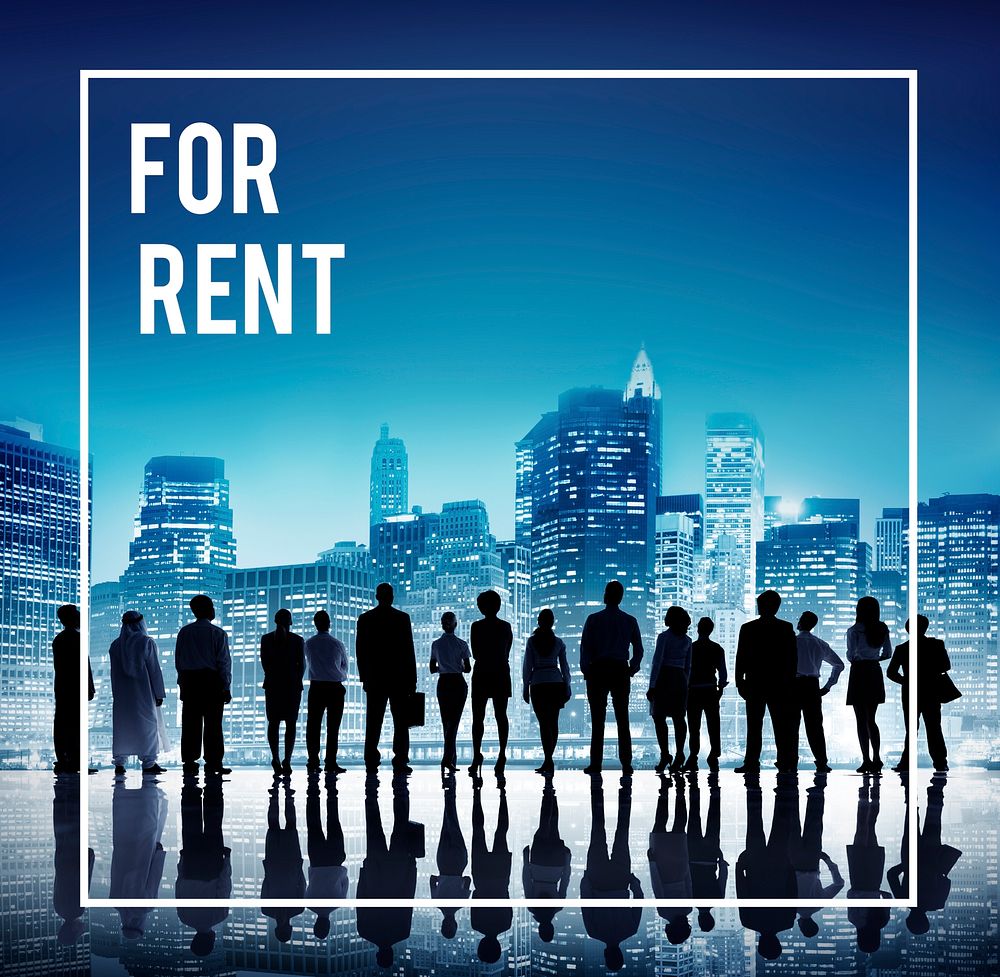 Global Business Team For Rent Cityscape Concept