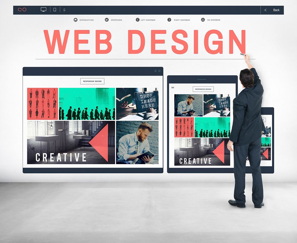 Web Design Software Technology Layout Blogging Concept