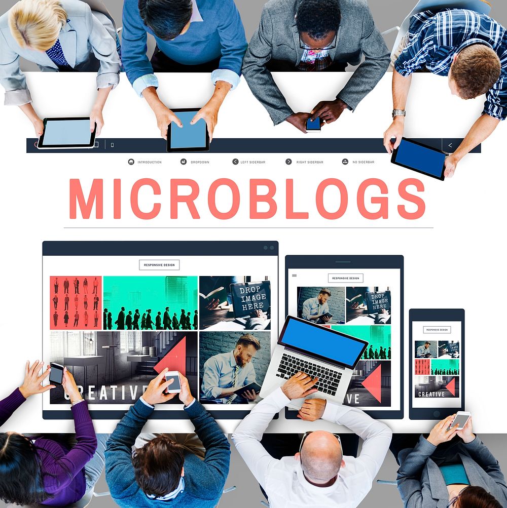 Microblogs Blogging Social Media Online Concept