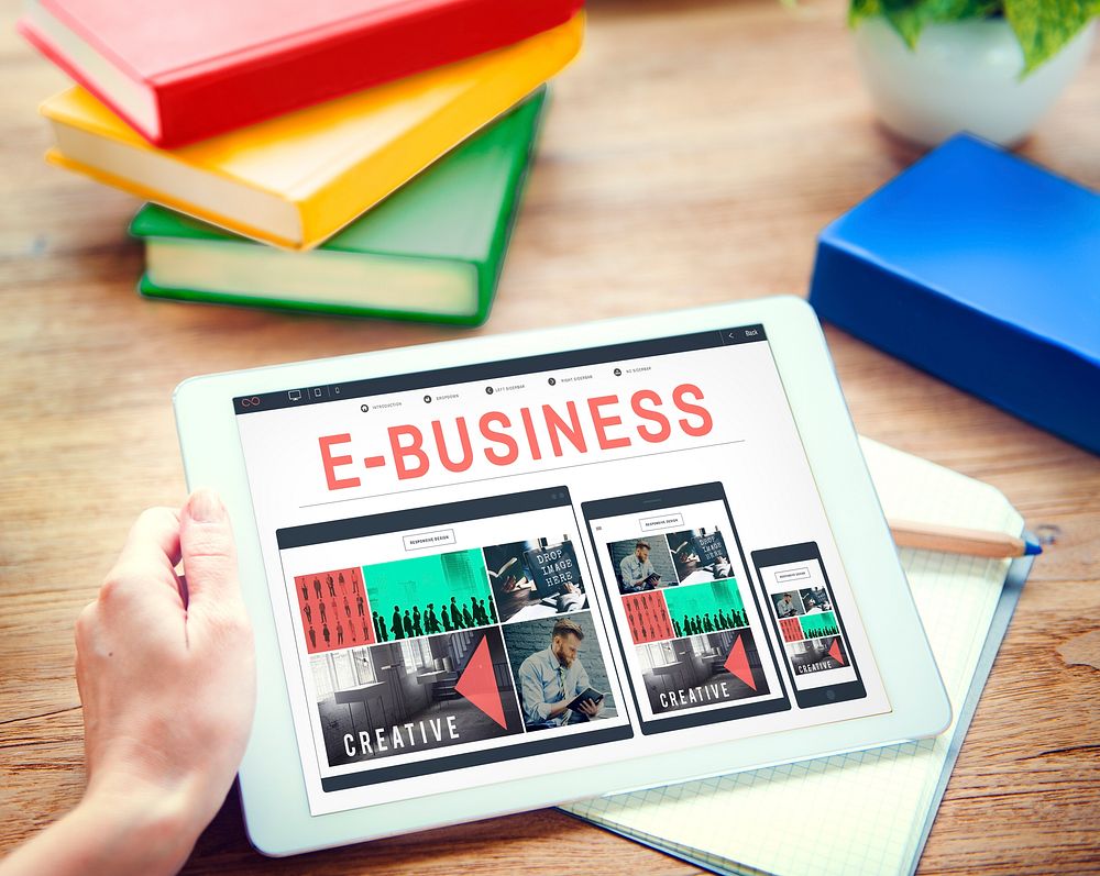 E-business E-commerce Connecting Technology Concept