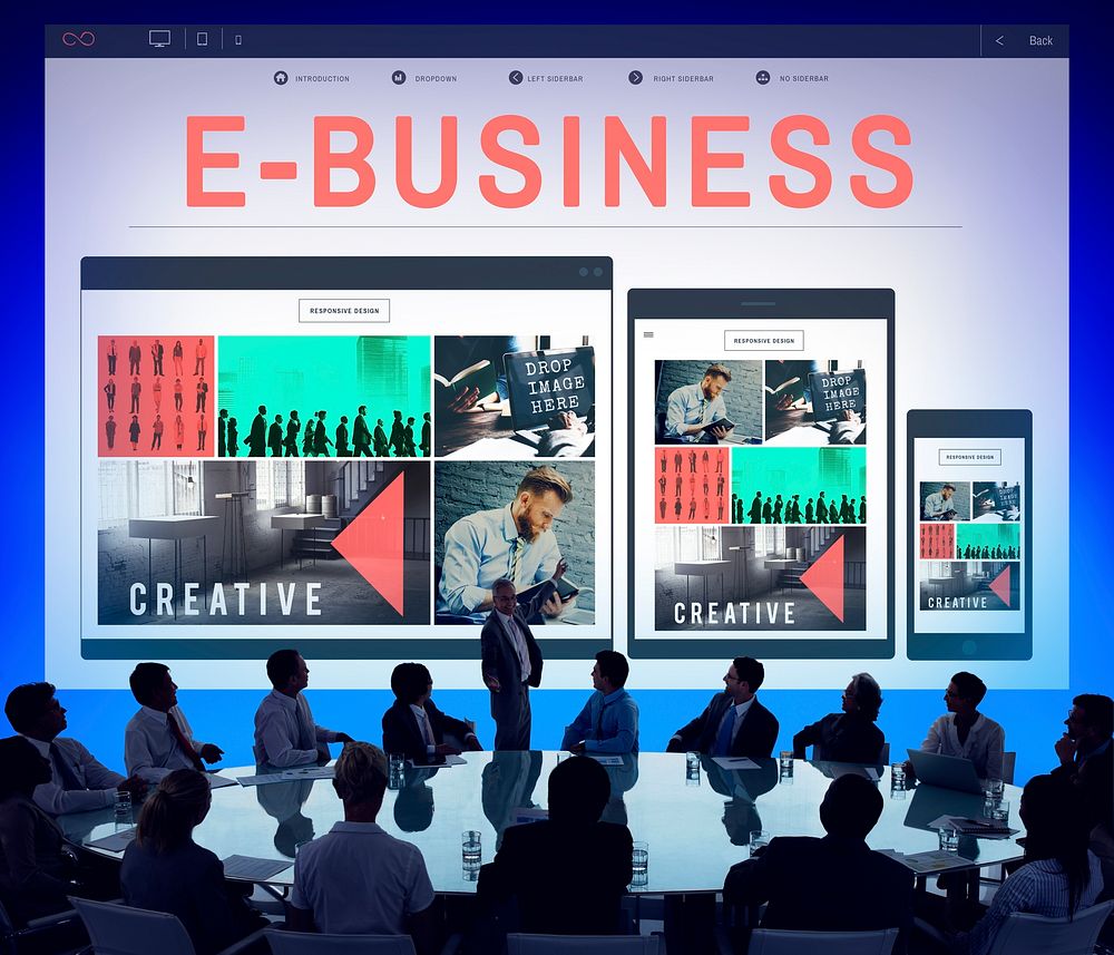 E-business E-commrce Business Responsive Design Concept