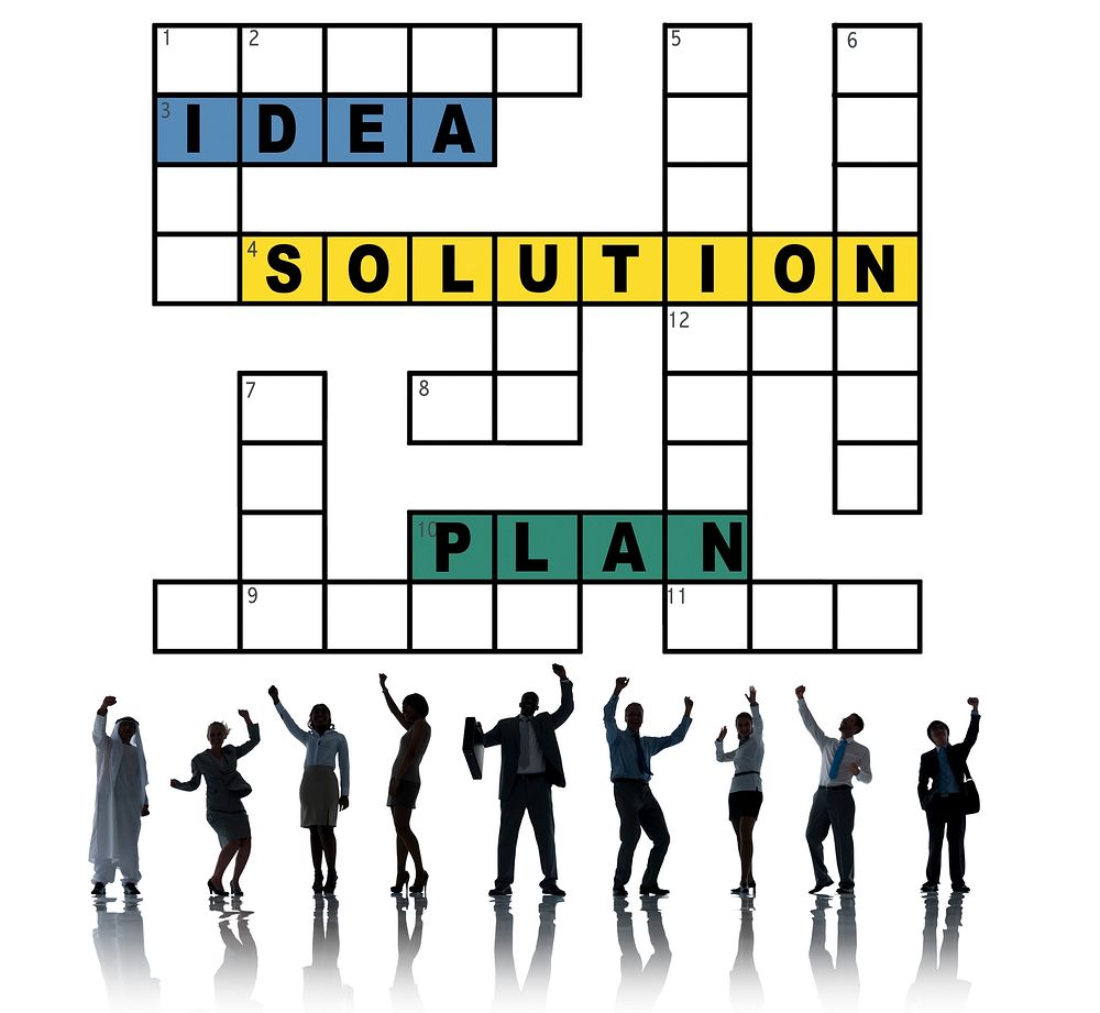 Solution Ideas Plan Solving Result Crossword Concept