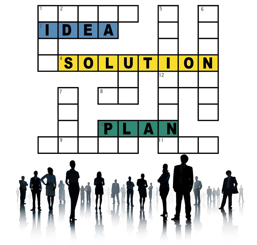 Solution Ideas Plan Solving Result Crossword Concept