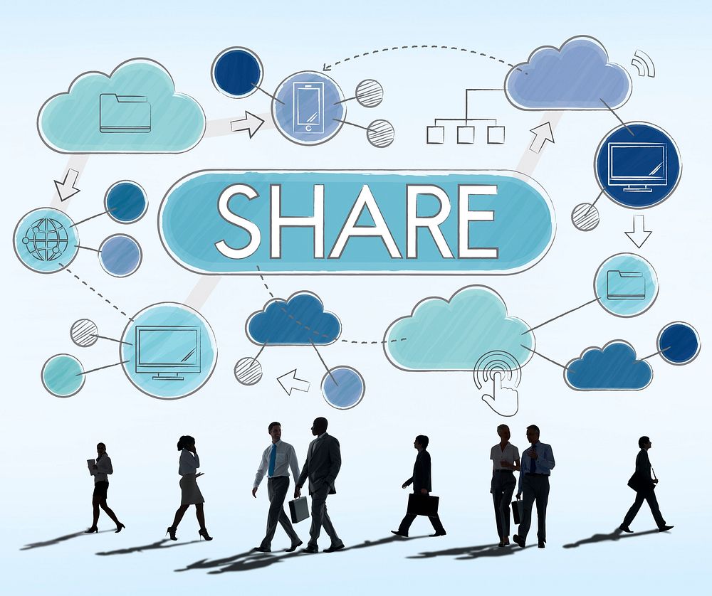 Share Sharing Data Connection Global Communication Concept