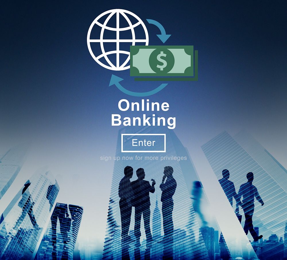 Online Banking Financial Transaction Technology Concept