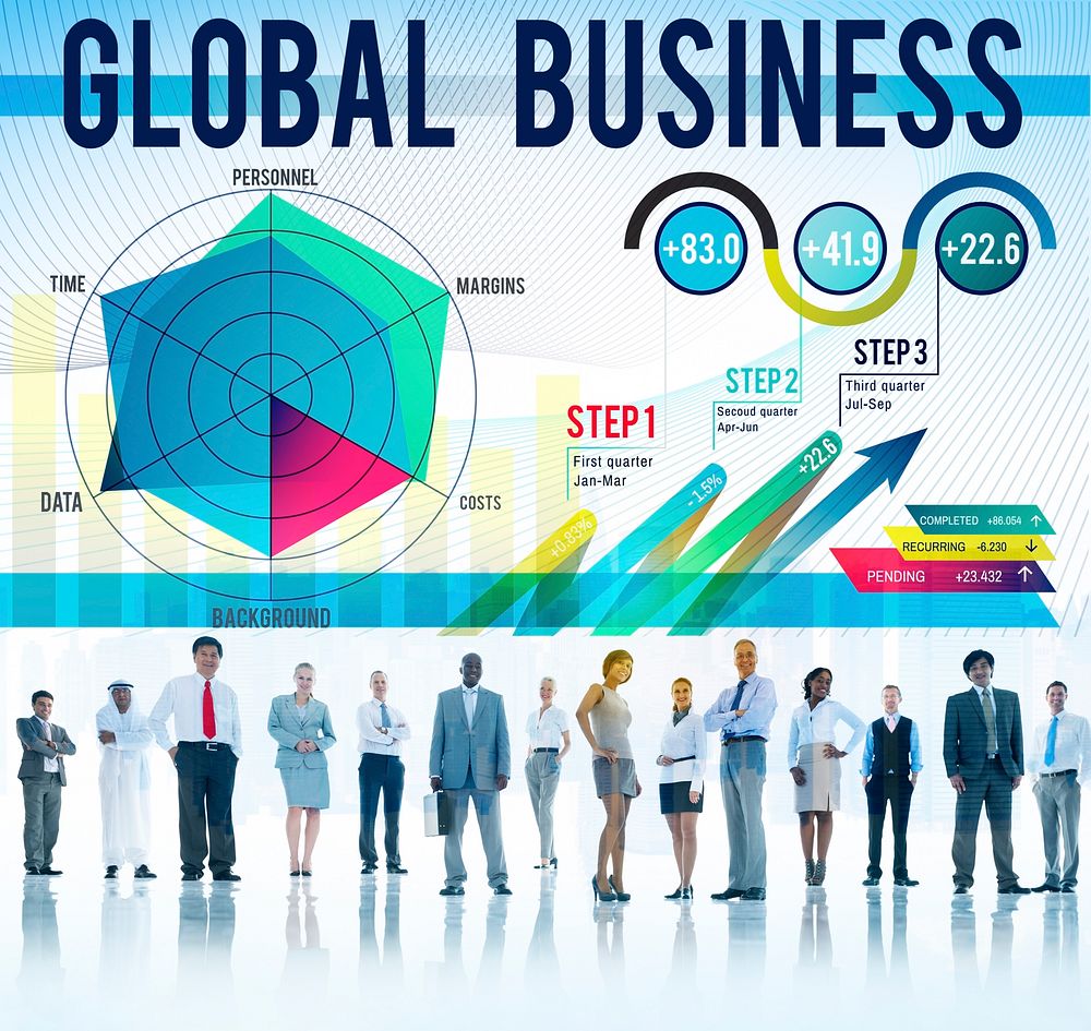 Global Business Strategy Startup Growth Concept