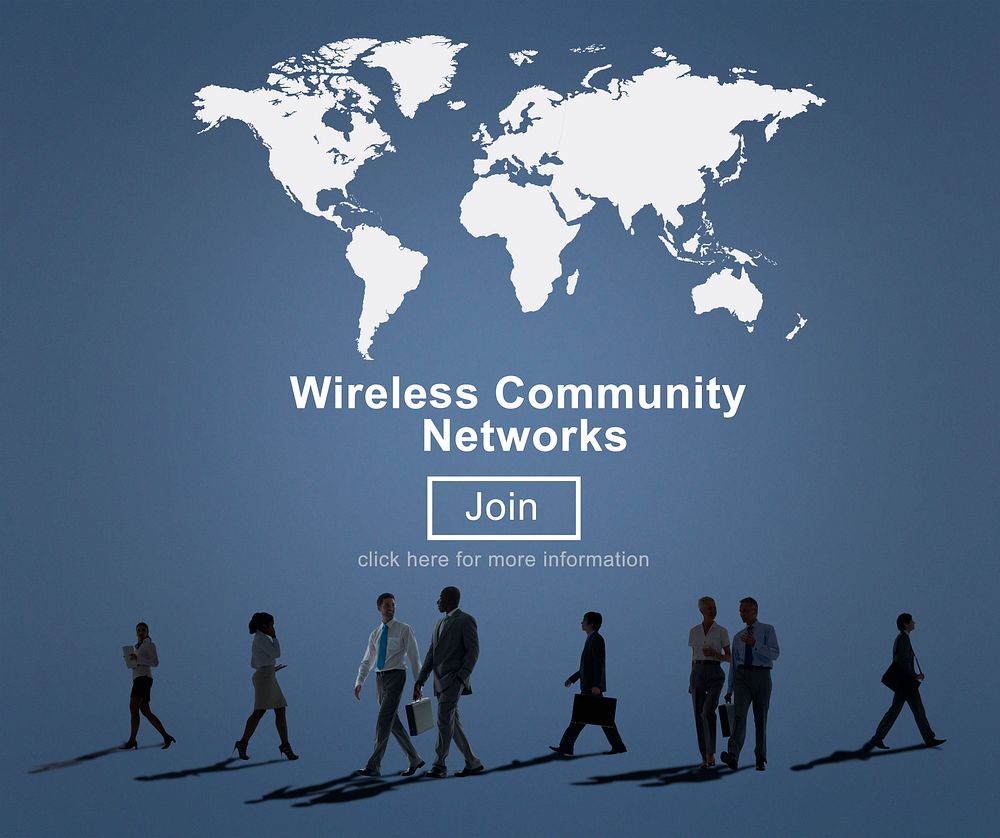 Wireless Community Network Connection Communication Concept