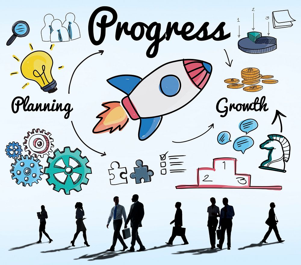 Progress Innovation Inprovement Advance Growth Concept