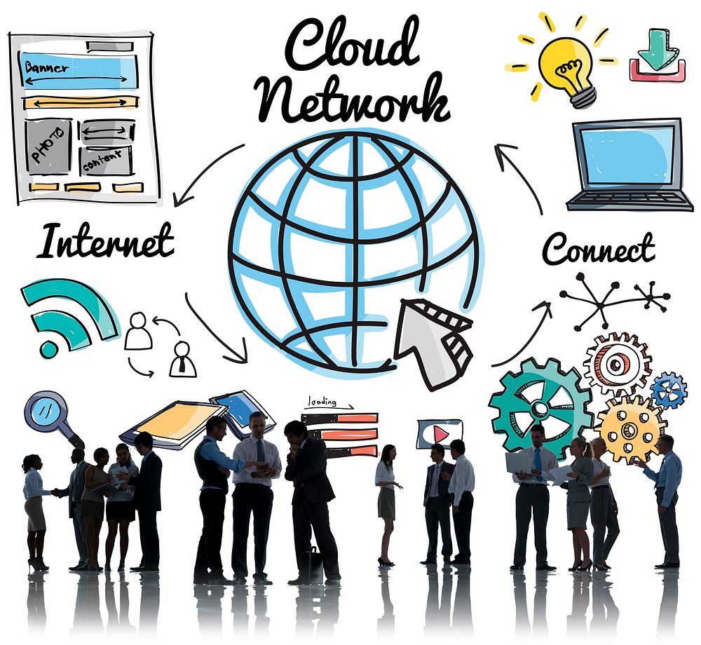 Cloud Network Communication Connection Globalization Concept